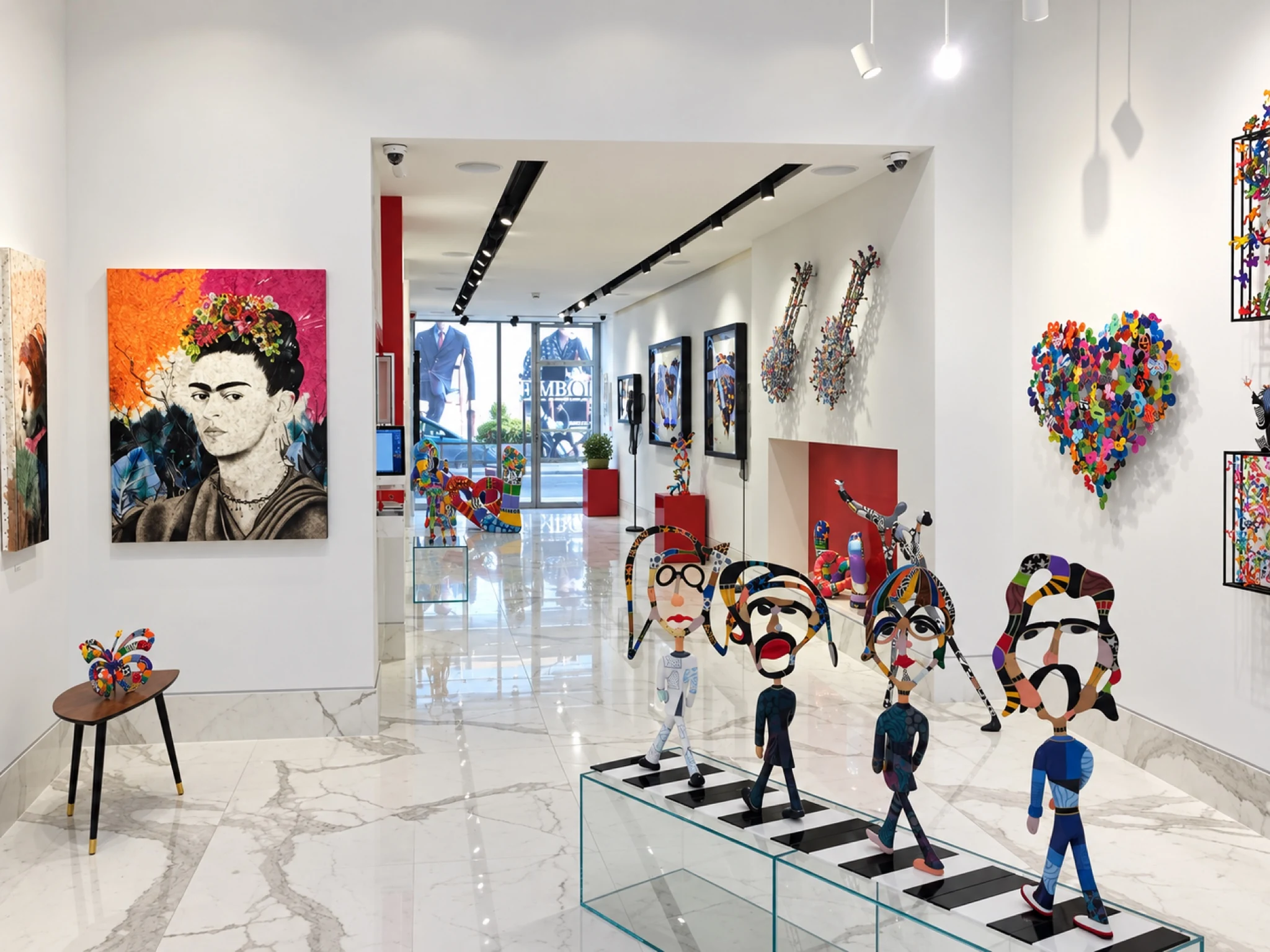 The exhibition space looking towards the street entrance.